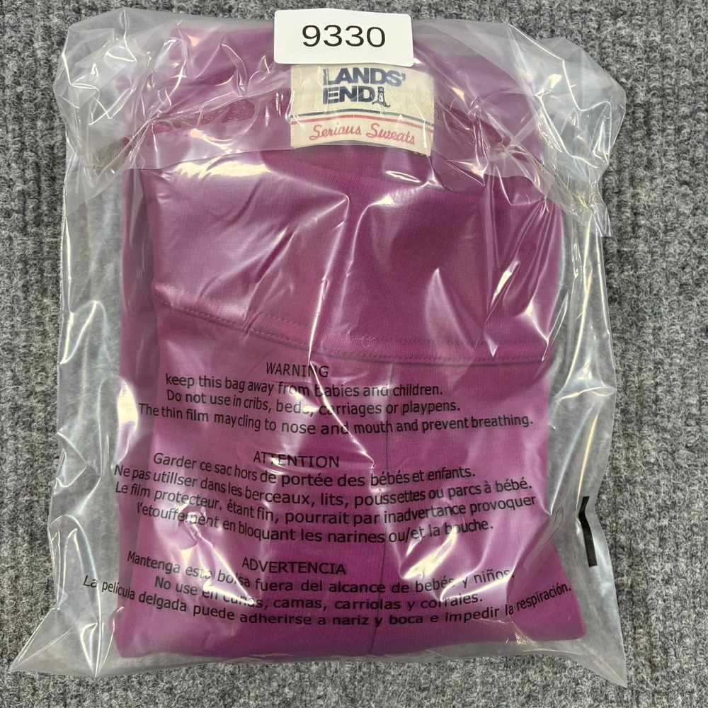 Lands End Serious Sweats Womens Medium Pink Fleece Lined Leggings Pull On - Picture 10 of 10